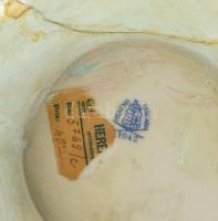 Herendi rokokó asszony, Lámpatest. Kézzel festett, jelzett, talpa ragasztott 30 cm