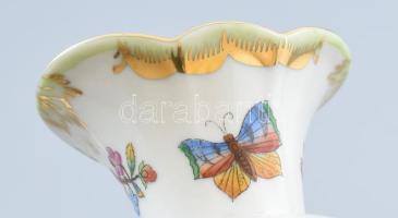 Herendi Viktória mintás váza. Kézzel festett, jelzett, hibátlan 20 cm