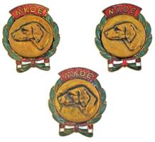 1956-1961. MKOE (Magyar Kutyatenyésztők Országos Egyesülete) zománcozott bronz gomblyukjelvény T:2 kisebb zománchibák