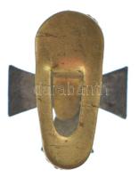 1940. "Nemzetvédelmi Kereszt" hadifém miniatűr gomblyukjelvénye sárgaréz füllel T:XF,VF / ...