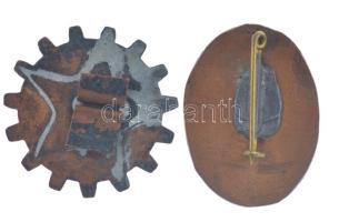 ~1960. "Péchy Mihály Építőipari Technikum - Debrecen" zománcozott fém iskolajelvény + DN &...