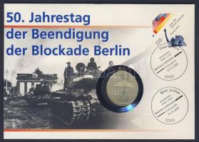 NSZK 1991. 10M Ag "A brandenburgi kapu" bélyeges érmés borítékon elsőnapi bélyegzővel, hátoldali ismertető tanúsítvánnyal T:1-