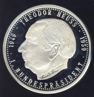Németország 1994. "Szövetségi Elnökök - Theodor Heuss" Ag emlékérem 20g T:PP Tanúsítvánnyal!