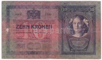 1904. 10K "2748 094352" "Timbru Special Romania" felülbélyegzéssel T:III- szakad...