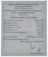 2006. 5000Ft Ag "Esztergomi bazilika" kapszulában, tájékoztatóval, certifikáttal T:PP
Ada...