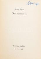 Krúdy Gyula: Őszi versenyek. Gyoma, 1946, Válasz (Kner Izidor-ny.), 111+(1) p. Szabó Vladimir illusz...