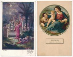31 db RÉGI művész motívum képeslap festményekkel / 31 pre-1945 art motive postcards with paintings