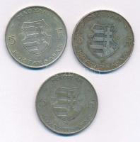 1947. 5Ft Ag "Kossuth" (3x) T:VF,F patina Adamo F8.1