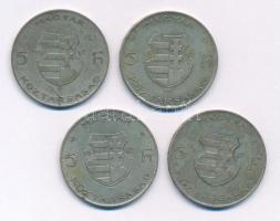 1947. 5Ft Ag "Kossuth" (4x) T:VF,F patina Adamo F8.1