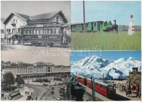 15 db MODERN motívum képeslap: villamosok, vasút / 15 modern railway postcards: trams