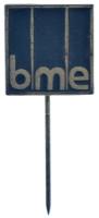 DN BME festett fém kitűző (15x15mm) T:XF