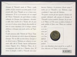 Vatikán 1999. 20L "Munka" bélyeges érmés borítékon alkalmi bélyegzővel, hátoldali ismertet...