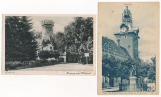 18 db RÉGI külföldi város képeslap / 18 pre-1945 European town-view postcards