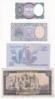 Egyiptom 1940. 5P + 10P + ~2007-2008. 25P + Libanon 1974. 50L T:nagyrészt UNC, az egyik F, azon kis ...