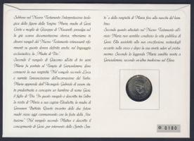 Vatikán 1999. 100L "Béke" bélyeges érmés borítékon alkalmi bélyegzővel, hátoldali ismertet...