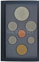 Kanada 1990. 1c-1$ (7xklf) forgalmi sor eredeti üvegezett tokban, tájékoztatóval, díszdobozban T:PP patina Canada 1990. 1 Cent - 1 Dollar (7xdiff) coin set in original case, with description, in gift box C:PP patina