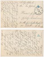 1915 Dein Gedenk ich - 6 db régi katonai romantikus üdvözlő képeslap / 6 military romantic greeting ...