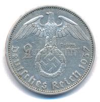 Német Harmadik Birodalom 1937A 2M Ag "Hindenburg" T:XF,VF patina
German Third Empire 1937...