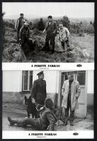 cca 1972 ,,Fekete farkas című csehszlovák film jelenetei és szereplői, 13 db vintage produkciós filmfotó, ezüst zselatinos fotópapíron, a használatból eredő (esetleges) kisebb hibákkal, 18x24 cm