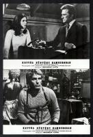 cca 1972 ,,Kettős bűntény Hamburgban című olasz - német bűnügyi film jelenetei és szereplői, 13 db vintage produkciós filmfotó, ezüst zselatinos fotópapíron, a használatból eredő (esetleges) kisebb hibákkal, 18x24 cm