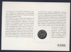 Vatikán 1996. 100L bélyeges érmés borítékon alkalmi bélyegzővel, hátoldali ismertetővel T:BU