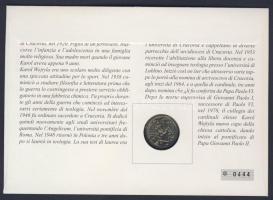 Vatikán 1996. 100L bélyeges érmés borítékon alkalmi bélyegzővel, hátoldali ismertetővel T:BU