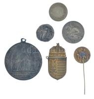 6db-os vegyes tétel, benne: Római Birodalom ~2-3. század Denarius Ag (2,35g) + 1938. "Szerencsé...