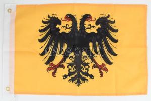 Osztrák-Magyar Monarchia, Habsburg címeres zászlók, modern replika, 62x59 cm és 62x39 cm / Austro-Hungarian Monarchy, Habsburg coat of arms flags, replica