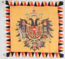 Osztrák-Magyar Monarchia, Habsburg címeres zászlók, modern replika, 62x59 cm és 62x39 cm / Austro-Hu...