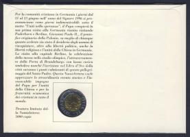 Vatikán 1994. 500L bimetál, bélyeges érmés borítékon alkalmi bélyegzővel, hátoldali ismertetővel T:1