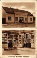 1941 Felsőnyárasd, Horné Topolníky (Nyárasd, Nárazd); Fogyasztási Szövetkezet üzlete és saját kiadása, belső / cooperative shop, interior (Rb)