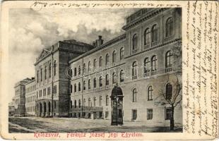 1903 Kolozsvár, Cluj; Ferenc József jogi egyetem, hirdetőoszlop / university, advertising column (EB)