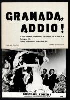 cca 1967 ,,Granada, addio! című olasz film jelenetei és szereplői, 13 db vintage produkciós filmfotó, ezüst zselatinos fotópapíron, a használatból eredő (esetleges) kisebb hibákkal, + hozzáadva egy szöveges kisplakát, 18x24 cm
