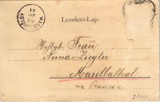 1899 (Vorläufer) Zombor, Sombor; Kossuth Lajos utca, Engel Mór női és férfi divatáru raktár az angya...