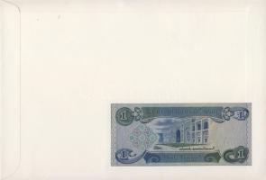 Irak 1980. 1D dekoratív, nagyalakú bélyeges, bankjegyes borítékon T:I