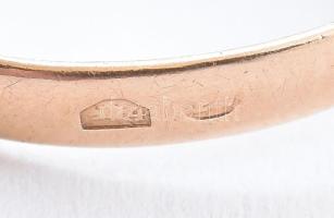 14K arany (Au) gyűrű opállal, jelzett, br 2,4g m: 54