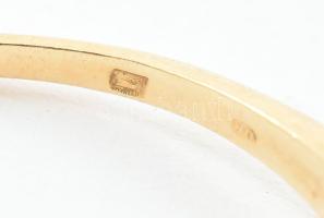 14K arany (Au) gyűrű brillel, jelzett, br 2,6 g m: 62, törött