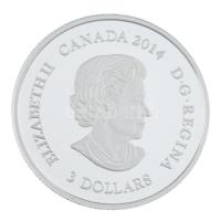 Kanada 2014. 3D Ag "Az élet ékszere / II. Erzsébet" részben aranyozott, Swarovski kristály...