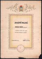 cca 1950-70 össz. 7 db díszes szocialista oklevél ugyanazon névre kiállítva, többségében sérült és f...