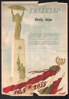 cca 1950-70 össz. 7 db díszes szocialista oklevél ugyanazon névre kiállítva, többségében sérült és f...