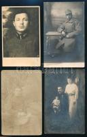 cca 1913-17 össz. 6 db katonaportré, többségében az I. világháború idejéből, közte 3 db datált (1913, 1916, 1917), mind fotólap, részben sérült, 14x9 cm