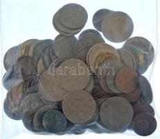 Vegyes, magyar és külföldi érmetétel mintegy ~0,5kg súlyban T:vegyes Mixed, Hungarian and foreign coin lot (~0,5kg) C:mixed