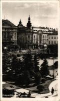 1941 Kolozsvár, Cluj; Mátyás király tér, New York szálloda, Rosemarie Macdonald / square, hotel, shops (EK)