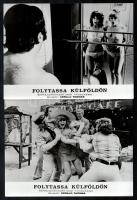 cca 1972 ,,Folytassa külföldön" című angol filmbohózat jelenetei és szereplői, 9 db vintage pro...