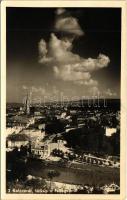 1940 Kolozsvár, Cluj; Látkép a Fellegvárról / view from the castle hill. Belle + 1940 Kolozsvár visszatért So. Stpl