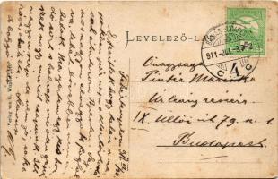 1911 Fehértemplom, Ung. Weisskirchen, Bela Crkva; templom / church + "BÁZIÁS-BUDAPEST 4." ...