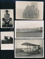 cca 1938-39 össz. 15 db fénykép Halasi Sándor repülő főhadnagy, a Délolaszországi Repülő Tanfolyam (...
