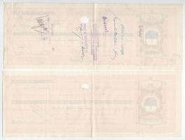 Budapest 1940. 5db, többnyire kitöltött váltó bélyegzésekkel, lyukasztással érvénytelenítve T:III