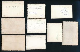 cca 1938-39 össz. 15 db fénykép Halasi Sándor repülő főhadnagy, a Délolaszországi Repülő Tanfolyam (...