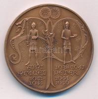 Fritz Mihály (1947-) 1994. MÉE Székesfehérvár - Aba Sámuel és Péter bronz emlékérem (42,5mm) T:AU Adamo SF23